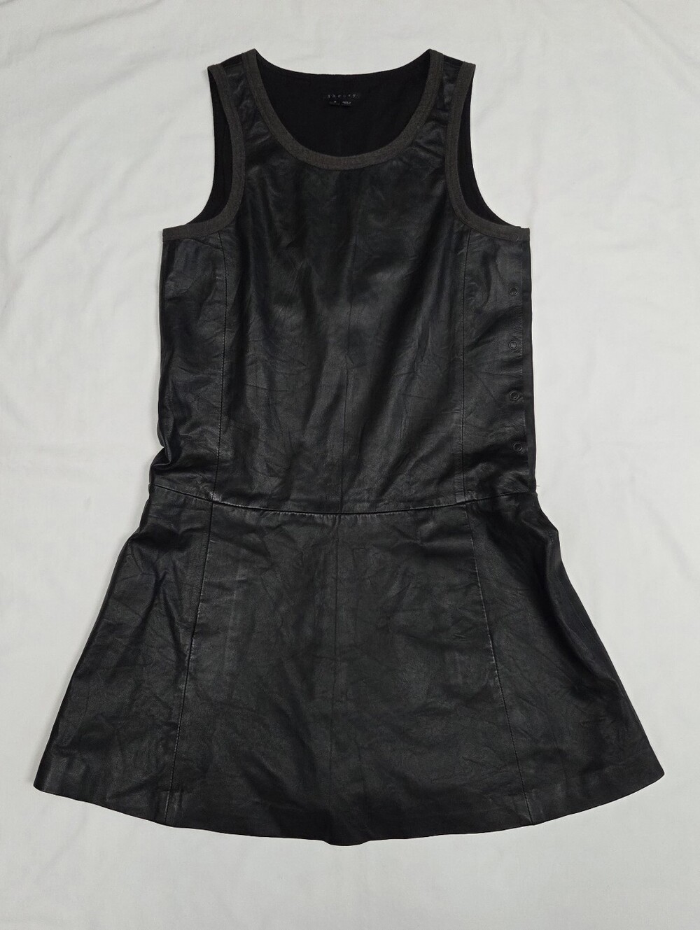 Theory Nidan Black Lamb Leather Dress 4
